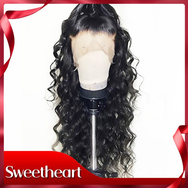 Black Long Kinky Curly Synthetic Lace Front Wigs - MRD Couture International 