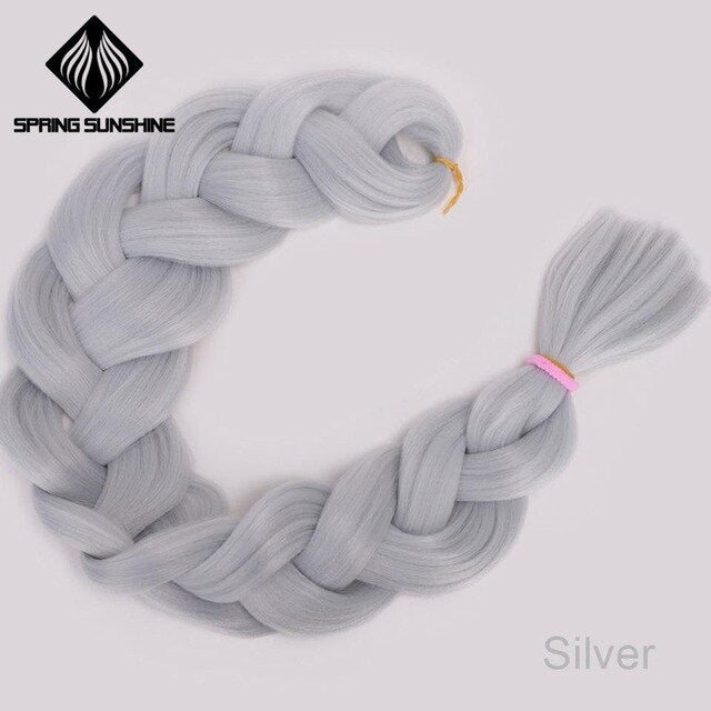 165g 1-3-5PCS Synthetic Braiding Hairs Jumbo braids Hair Extensions Pure Color