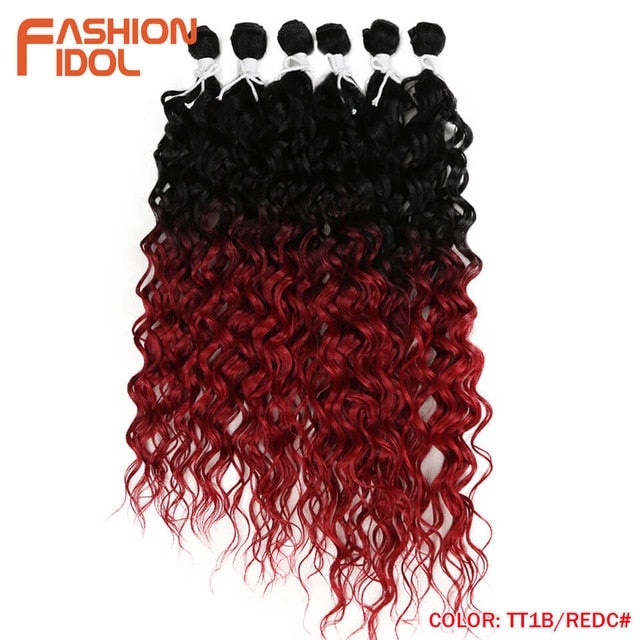 Synthetic Hair Extensions Afro Kinky Curly Hair Bundles Ombre Blonde - MRD Couture International 