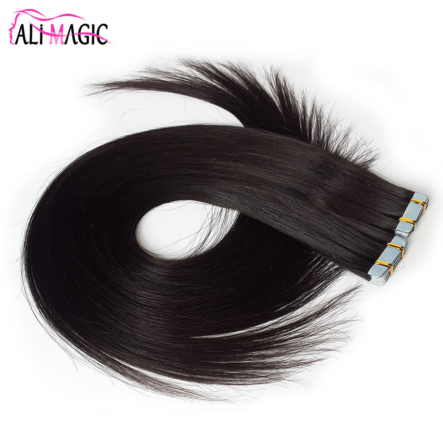 Brazilian Tape In Human Hair Extensions Skin Weft 100g/40pieces Double Sides Adhesive - MRD Couture International 