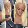 30 to 40 inches Long Full Lace Human Hair Wigs Brazilian Straight Lace Frontal Wigs 613 Blonde Hair Wigs Pre Plucked