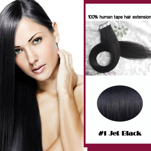 Brazilian Tape In Human Hair Extensions Skin Weft 100g/40pieces Double Sides Adhesive - MRD Couture International 