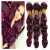 Burgundy Human Hair Extensions Loose Wave 100g 3Pcs/lot Brazilian or Peruvian - MRD Couture International 