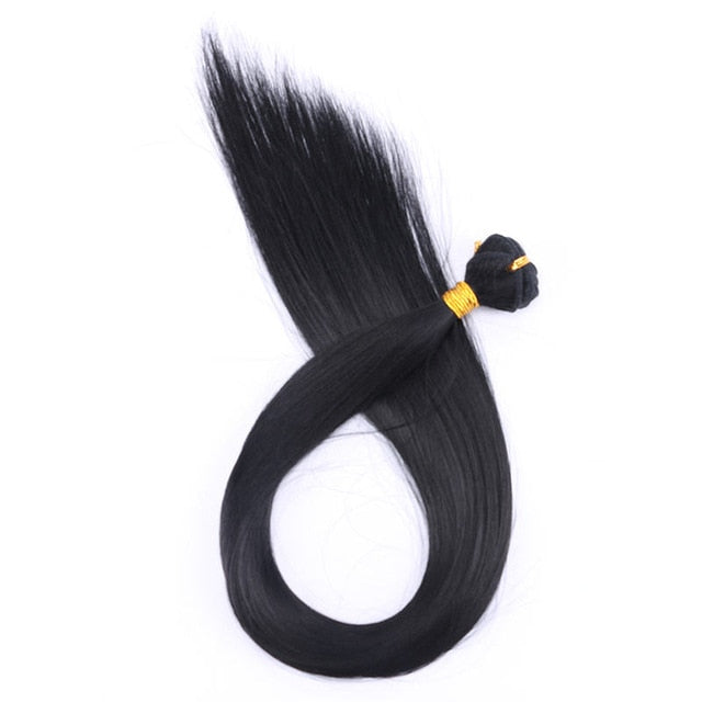 Black Synthetic Hair Weave Silky Straight - MRD Couture International 