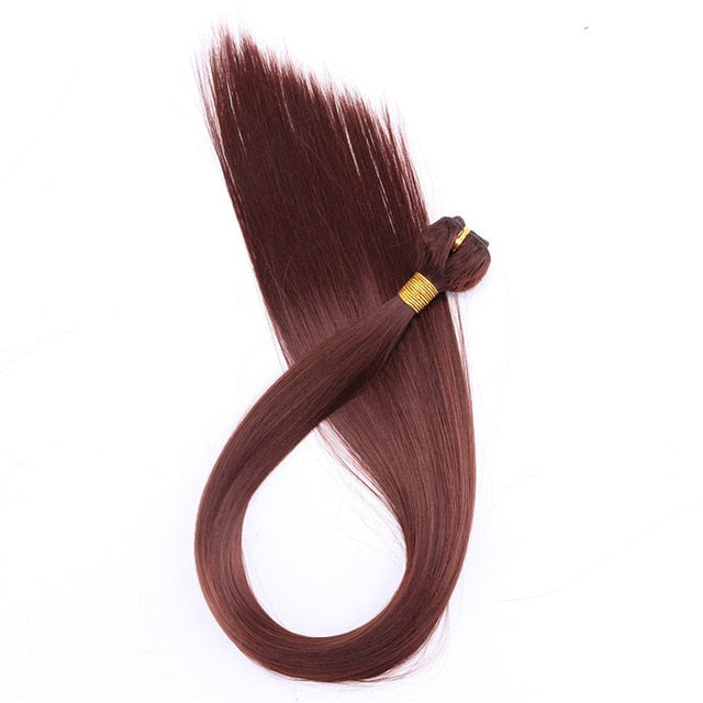 Black Synthetic Hair Weave Silky Straight - MRD Couture International 