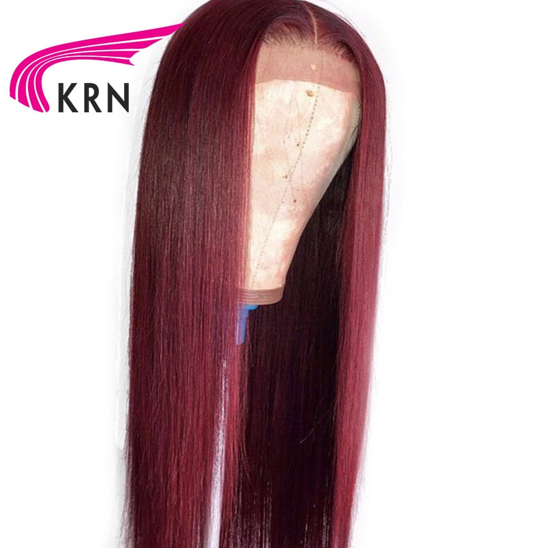 Red Ombre Pre Plucked 13x3 Lace Front Human Hair Non Remy - MRD Couture International 