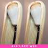 Brazilian Blonde Lace Wig 4*4 Straight Lace Closure Human Hair Wigs - MRD Couture International 