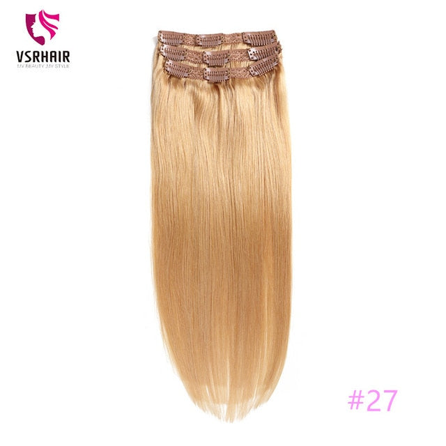 Machine Remy Clip In Human Hair Extensions - MRD Couture International 