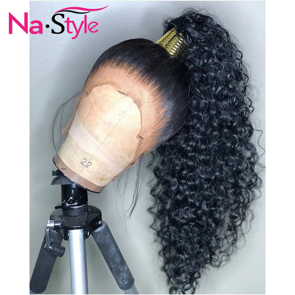 Peruvian Remy 360 Lace Frontal Human Hair Wigs Curly Long Bleached Knots - MRD Couture International 