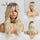 Long Ombre Wigs With Bangs Synthetic Wavy Wigs - MRD Couture International 