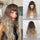 Long Ombre Wigs With Bangs Synthetic Wavy Wigs - MRD Couture International 