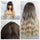 Long Ombre Wigs With Bangs Synthetic Wavy Wigs - MRD Couture International 