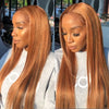 Peruvian Ginger Blonde Lace Front Wig Straight Pre Plucked Wig - MRD Couture International 