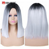2 Tone Ombre Brown Synthetic Hair Wigs - MRD Couture International 