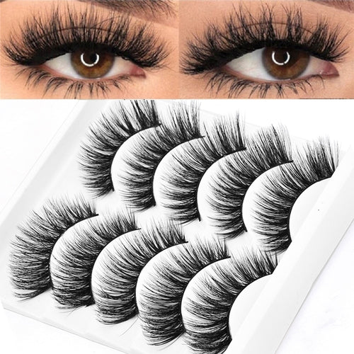 5 Pairs 5D Soft Mink Hair False Eyelashes