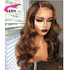 Ombre Lace Front Human Hair Wigs 180% Density Brazilian Remy Pre-Plucked Wig - MRD Couture International 