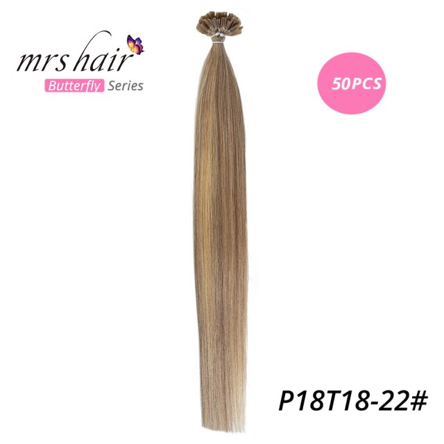 Ombre Fusion Hair Extensions Straight Remy Human Hair Extensions