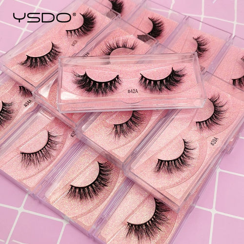 1 pair 3D Mink Eyelashes Fluffy Full Strip Thick Mink Lashes