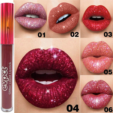 15 Colors Glitter Liquid Lipstick Waterproof Long Lasting Lip Gloss