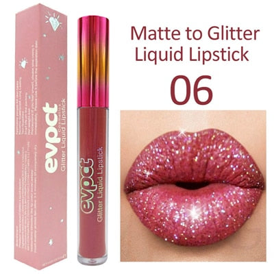 15 Colors Glitter Liquid Lipstick Waterproof Long Lasting Lip Gloss