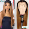 Brazilian Lace Front Honey Blonde Highlight Brown Ombre Human Hair Wig
