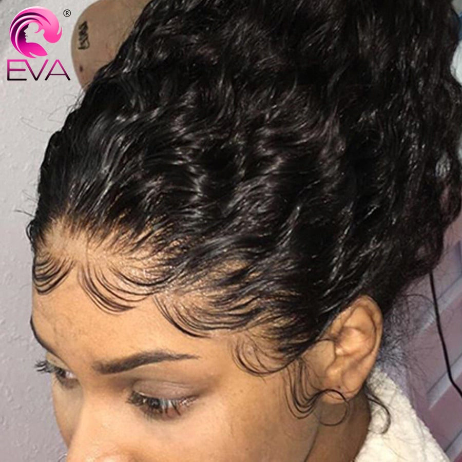 Glueless Curly Lace Front Human Hair Wigs Pre Plucked Brazilian Jerry Curl Wig