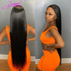 Long Straight Lace Front Human Hair Wig Pre Plucked Wigs Brazilian Hair