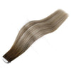 Tape in Hair Balayage Color 100% Real Human Hair Extensions 20 Pcs 50g Seamless Tape on Remy Hair Extensions