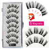 5 Magnetic Eyelash Set Long 3D Mink Magnetic Faux Thick False Eyelashes