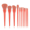 10pcs Natural Hair Colorful Makeup Brushes Professional Blending Brush Set