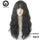 Blue Deep Wave Wig With Bangs Synthetic Wig