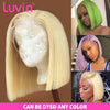 613 Blonde Transparent Lace Front Human Hair Wigs Short Bob
