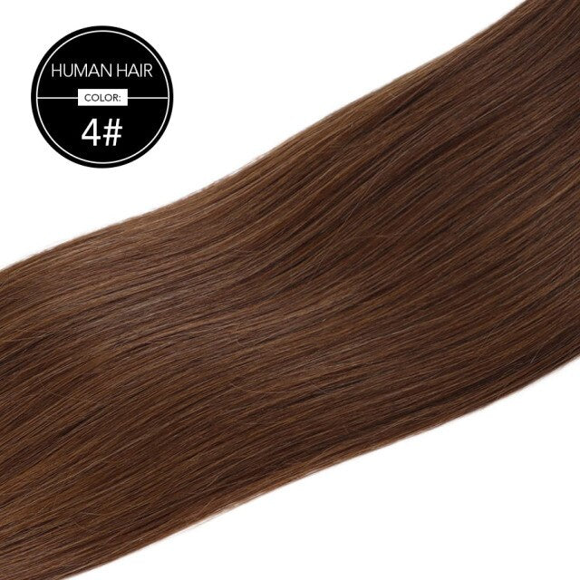 Tape In Human Hair Extensions European Remy Straight Adhensive Extension tape on Hair