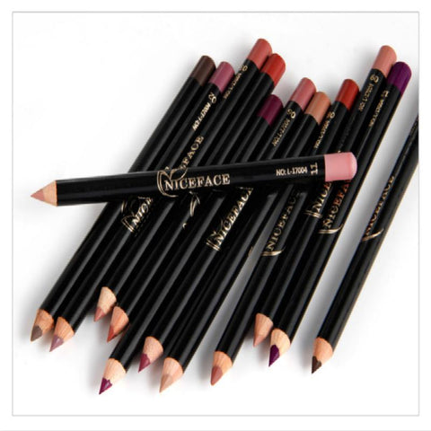12 Colors Lip Pencils Matte Waterproof Lipliner