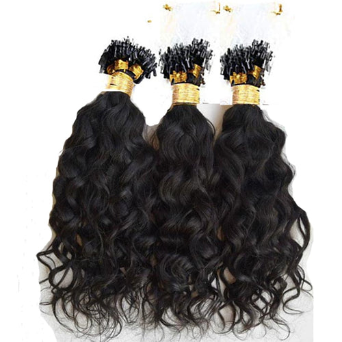 Short Loose Wave Micro Loop Ring Brazilian Human Hair Micro Link Real Natural Remy HumanHair Extensions 1g/100 strand