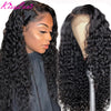 Deep Wave 13x6 & 13x4 Lace Front Human Hair Wigs Prepluck Glueless Brazilian Curly 5X5 HD Lace Closure Wig