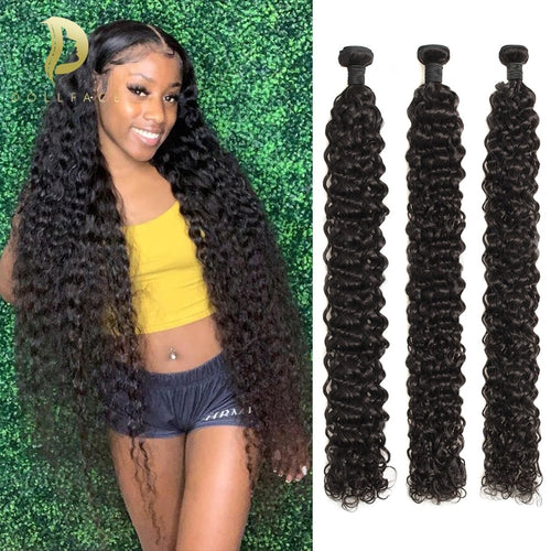 water wave human hair bundles curly deep brazilian hair weave remy hair