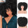 Short Hair Afro Kinky Curly Wigs With Bangs Synthetic Ombre Glueless Wig