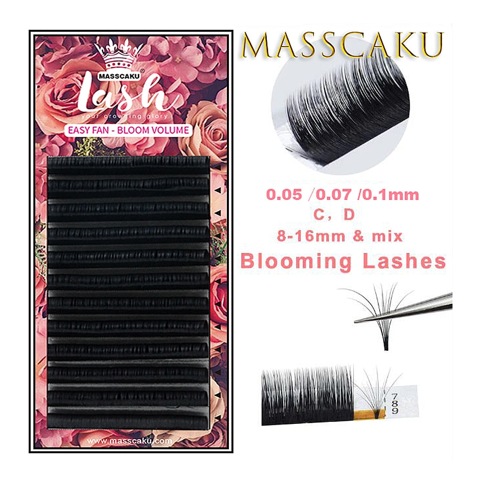 New arrived 0.05/0.07/0.10 C/D  volume easy to make fan effect false eyelash and blooming faux mink lashes