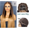 Brazilian Silky Straight 13x4 Lace Frontal Wig Ombre 2/27 Color Brazilian Remy Wig