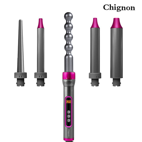 5 IN 1 Ceramic Curler Iron Set Interchangeable professional Hair Curling Iron Hair Waver