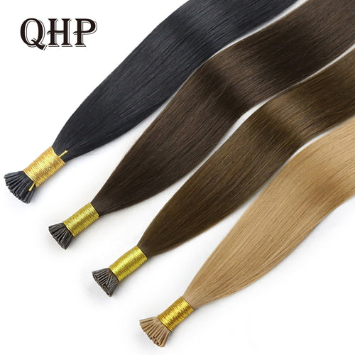 Straight Remy Hair Extensions 50pcs/ Set Straight Keratin I Tip Human Hair Extension