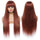 Ombre Brown Brazilian Remy Straight Human Hair Wigs With Bangs Wig