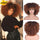 Short Afro Kinky Curly Wigs With Bangs Synthetic Wig
