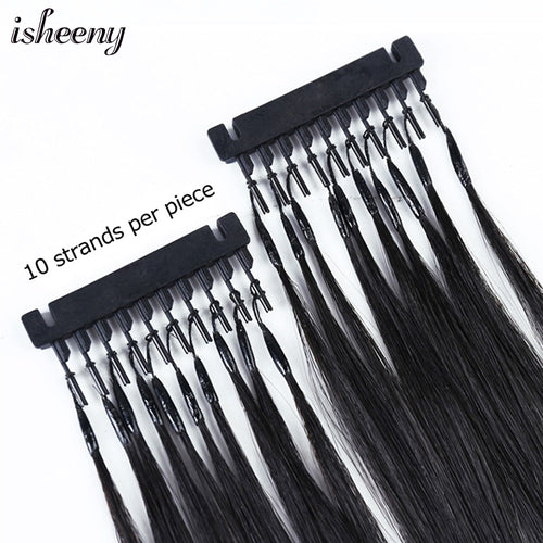 40-60cm 6D One Generation Hair Extensions 10pcs/set Invisible Micro Link Hair 100 Strands