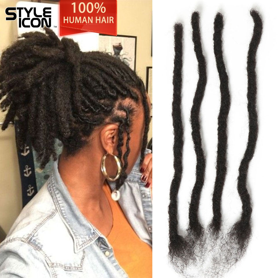 Dreadlocks 100% Human Hair Tight Afro Kinky Bulk Human Hair For Twist Braids Human Hair Extensions 20/40/60 Strand