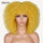 Short Hair Afro Kinky Curly Wigs With Bangs Synthetic Natural Blonde Wig
