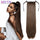 32 Inch Ultra Synthetic Long Wrap Around Straight Ponytail Clip In Ponytail Hair Extensions