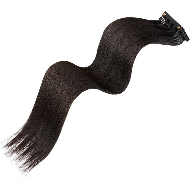 13pcs/lot 100% Human Hair Natural 6D Second Generation Human Hair Extension Brazilian Virgin Hair