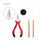 200 Pcs Micro Links/Beads+2 pcs Pulling Needle+1pc 3 holes plier Hair Extensions Tool kit - MRD Couture International 